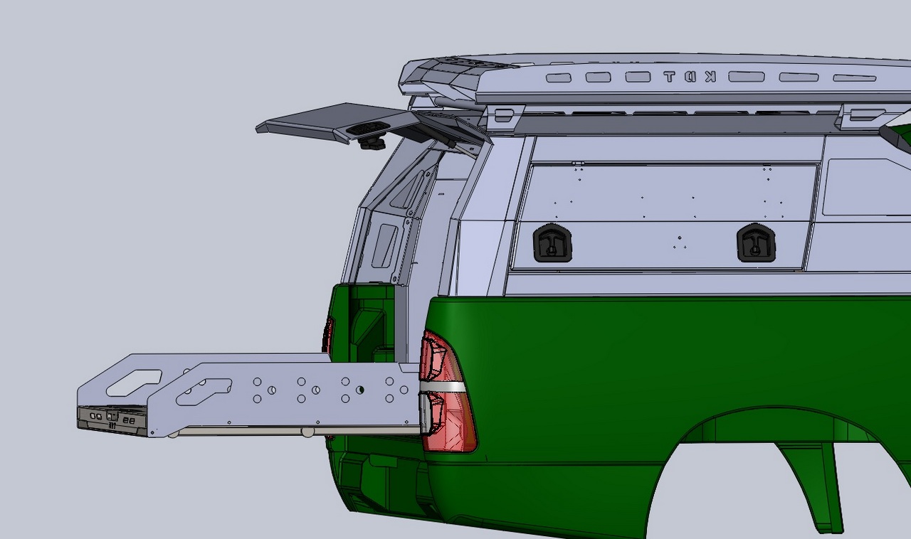 картинка Выкатная платформа узкая (алюминиевая) для средних пикапов