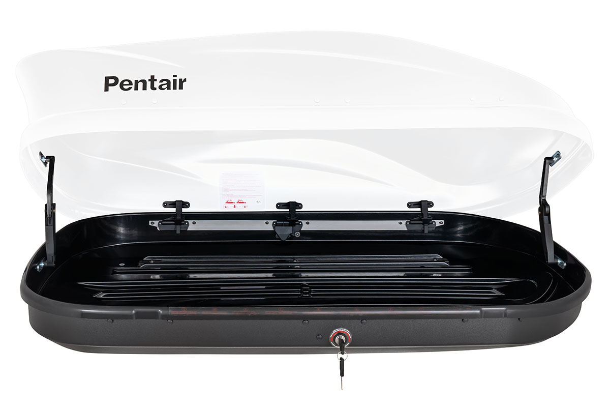 картинка Бокс автомобильный на крышу Pentair PYTHON 360L белый глянец, двусторонний