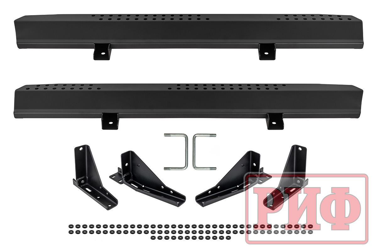 картинка Пороги Nissan Patrol Y61 2004+ (MКПП) РИФ силовые