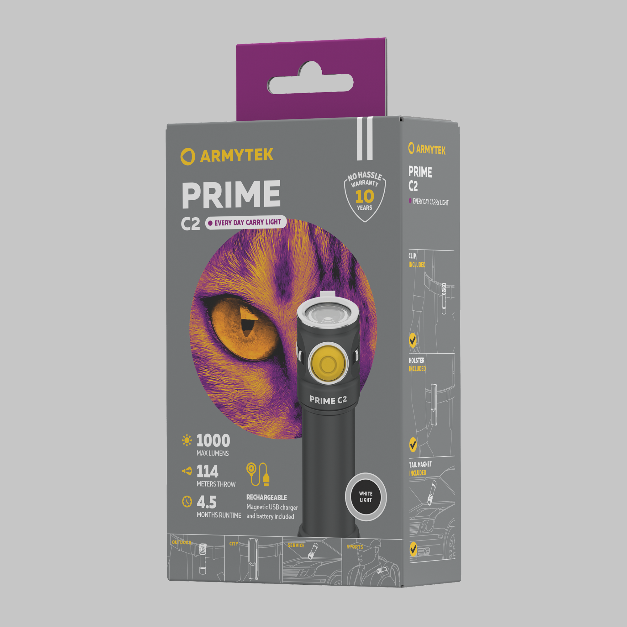 картинка Фонарь Armytek Prime C2 Magnet USB White