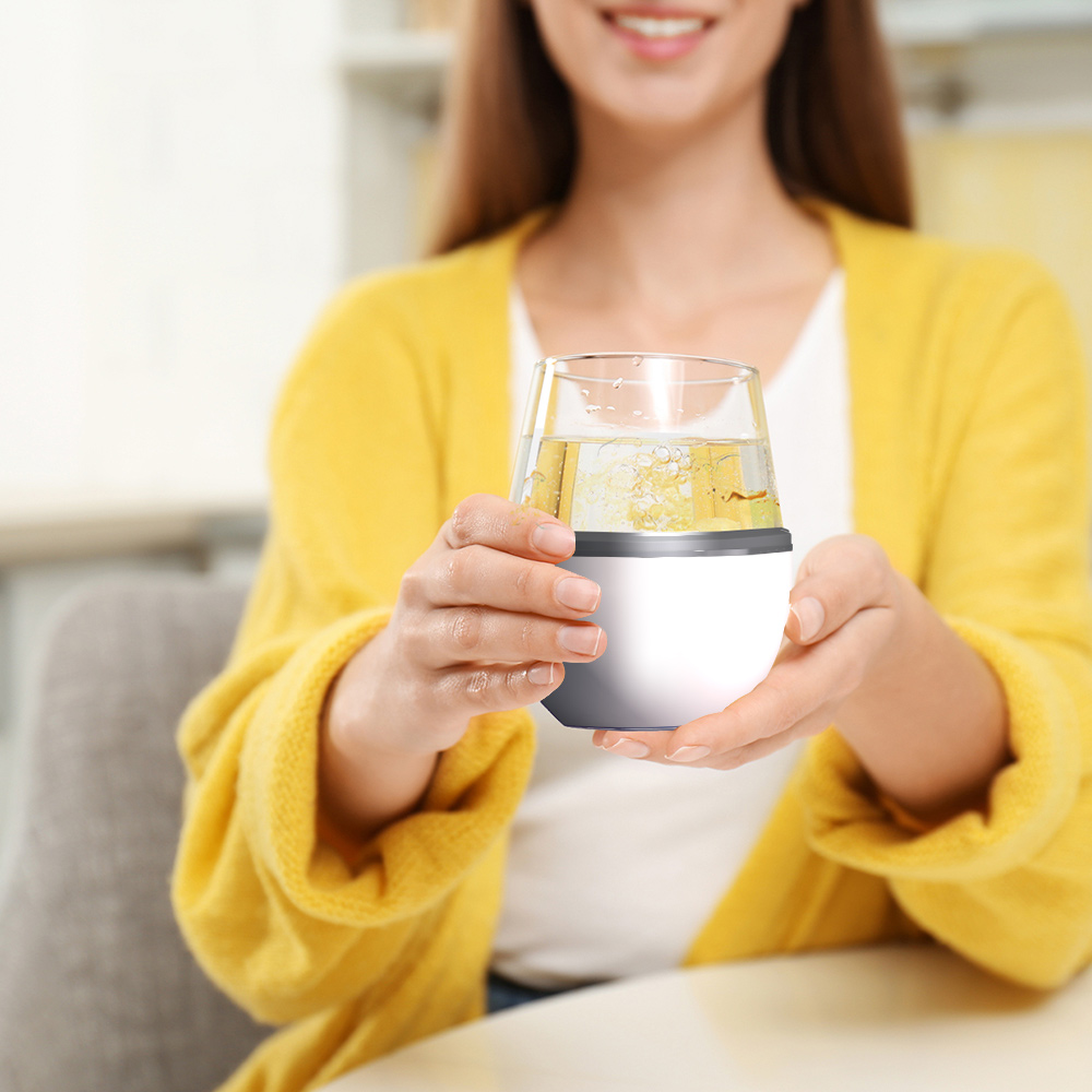 картинка Термобокал для вина WINE KUZIE 440 мл, белый