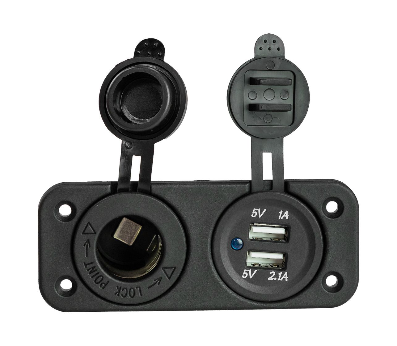 картинка Панель с USB-разъемом 5в 2.1А и прикуривателем
