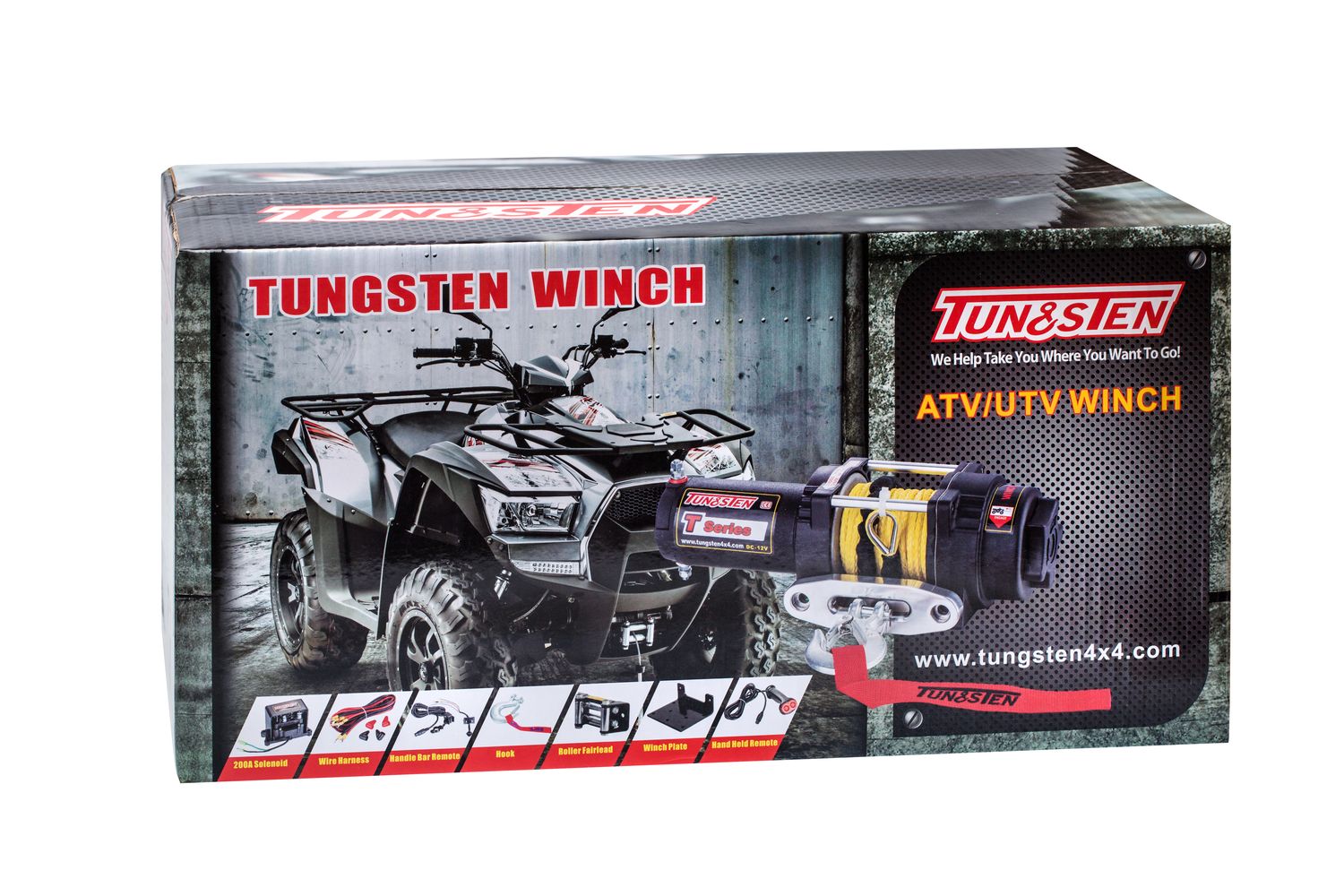 Лебедка Tungsten Winch 3500 синтетика, радиопульт