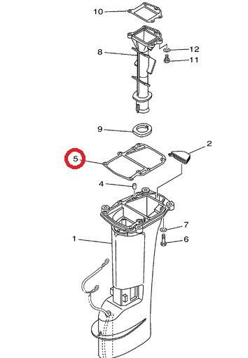 картинка Прокладка под блок Yamaha 9,9-15 (PREMARINE2)
