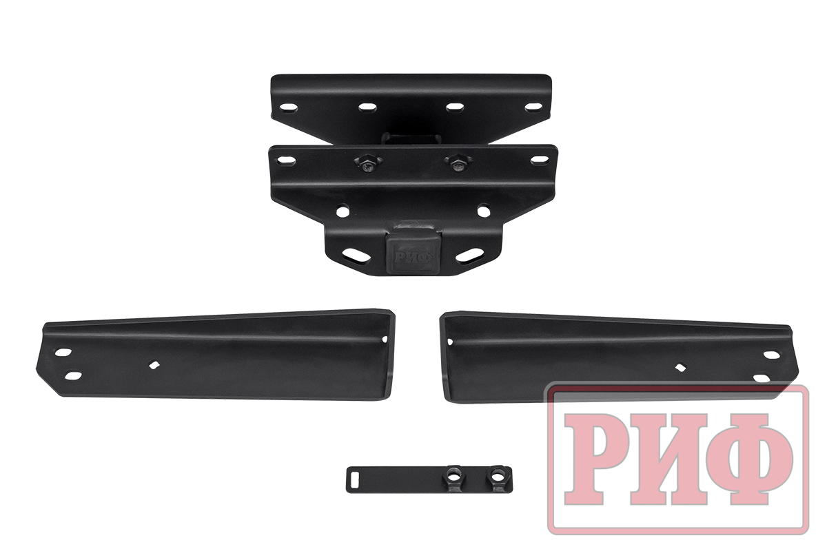 картинка Бампер задний РИФ Jeep Wrangler JL 2018+ с квадратом под фаркоп и фонарями, стандарт