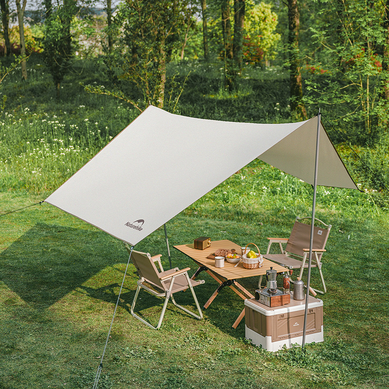 Палатка Naturehike Ango Picnic CNK2450WS021  трёхместная c навесом бежевая c черным