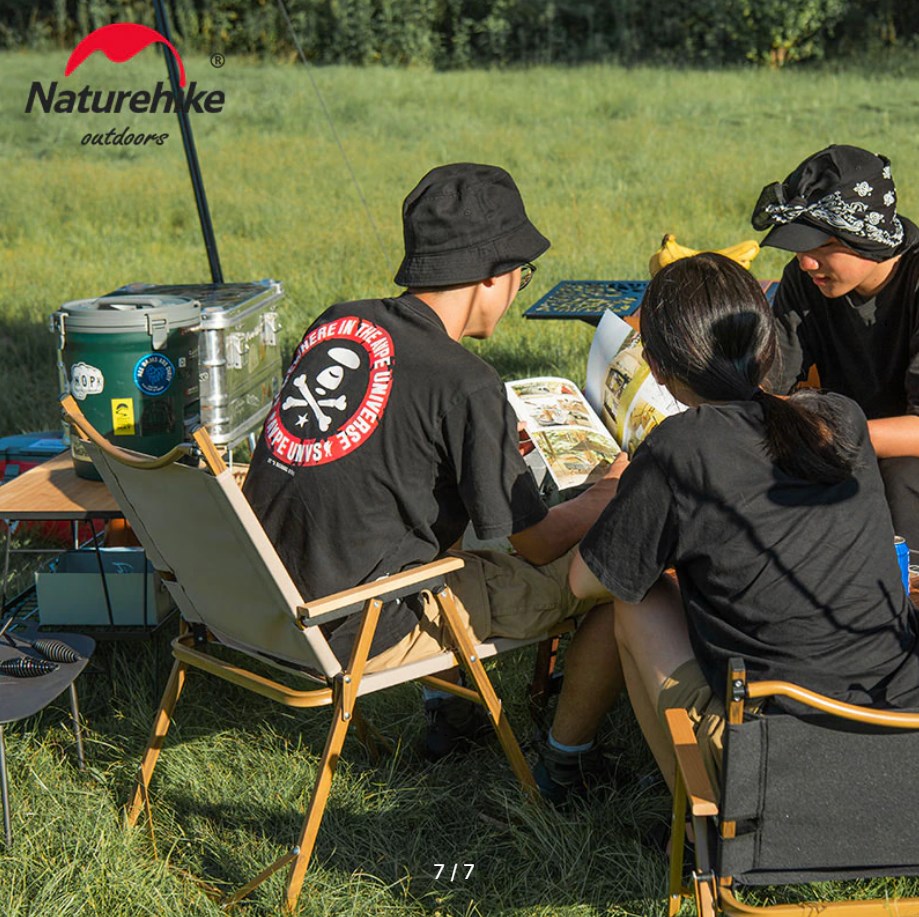 картинка Кресло туристическое Naturehike MW02, складное, хаки, до 120 кг