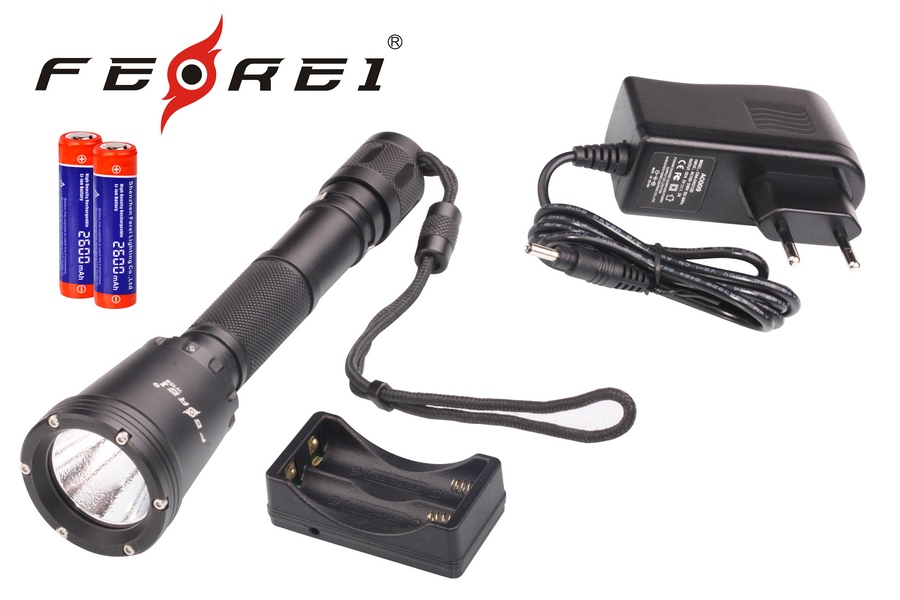 картинка Фонарь для дайвинга Ferei W158 набор, серебряный