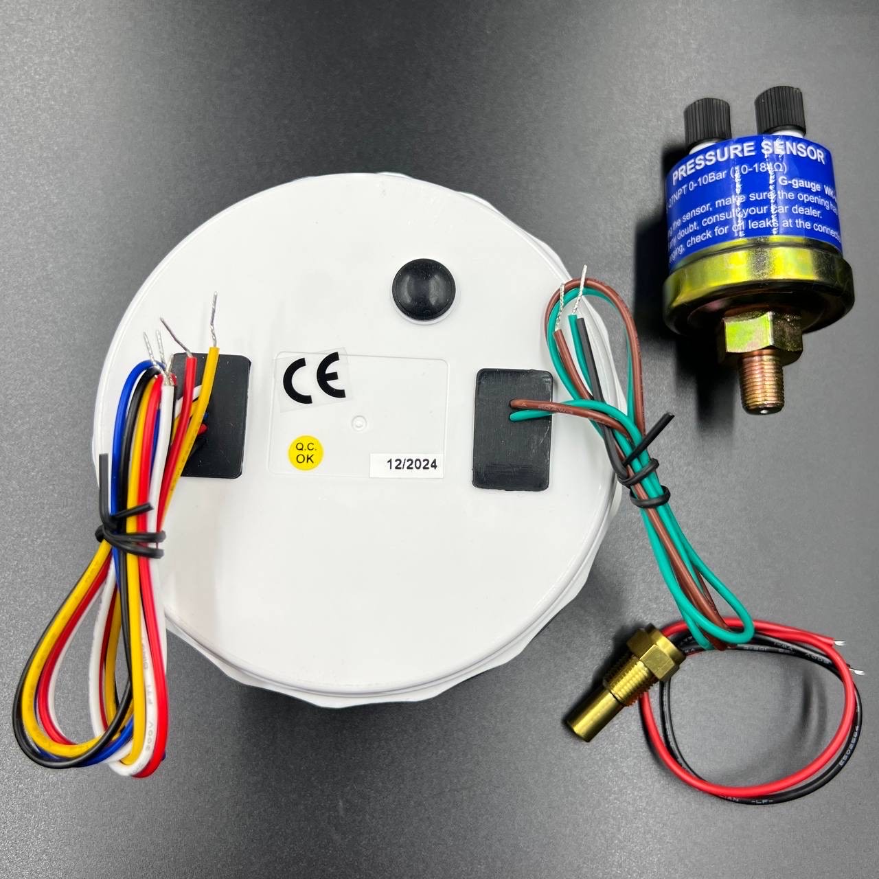 картинка Прибор многофункциональный аналоговый 4в1 (д.110мм; черный, хромированный ободок) (DEPO)
