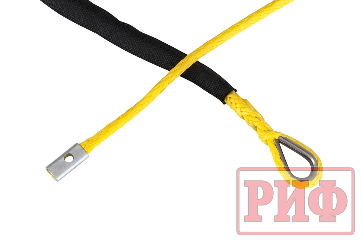 картинка Трос для лебёдки синтетический РИФ 6 мм/15 м, желтый