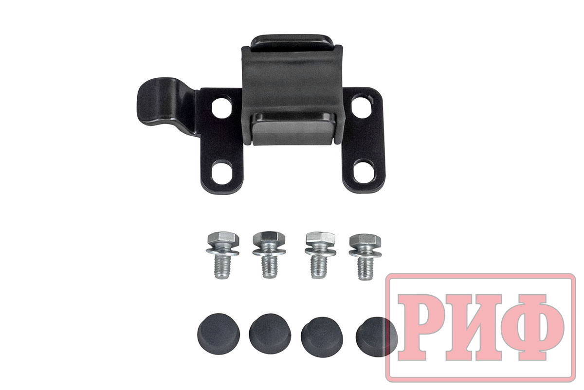 картинка Бампер РИФ задний УАЗ Хантер с площадкой под лебедку, калиткой (справа) и фонарями, лифт 65 мм