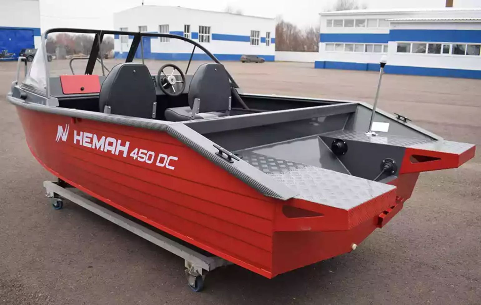 Моторная лодка, Neman 450 DC NEW, серый/св. сер