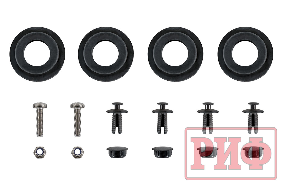 картинка Бампер задний TANK 300 с квадратом под фаркоп и фонарями силовой РИФ