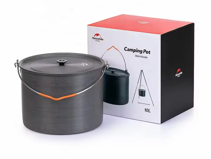 картинка Котелок туристический Naturehike 10 л, алюминий