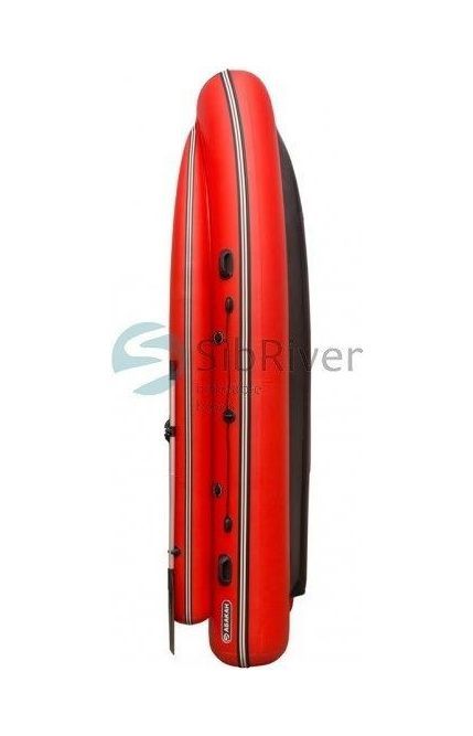 картинка Надувная лодка ПВХ Абакан 380 Jet, фальшборт, красный/черный, SibRiver