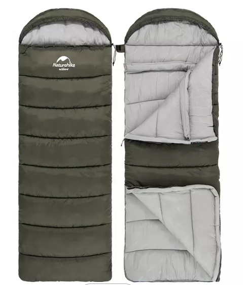 Мешок спальный Naturehike U150, 220х75 см, (ТК: +11C), левый, коричневый