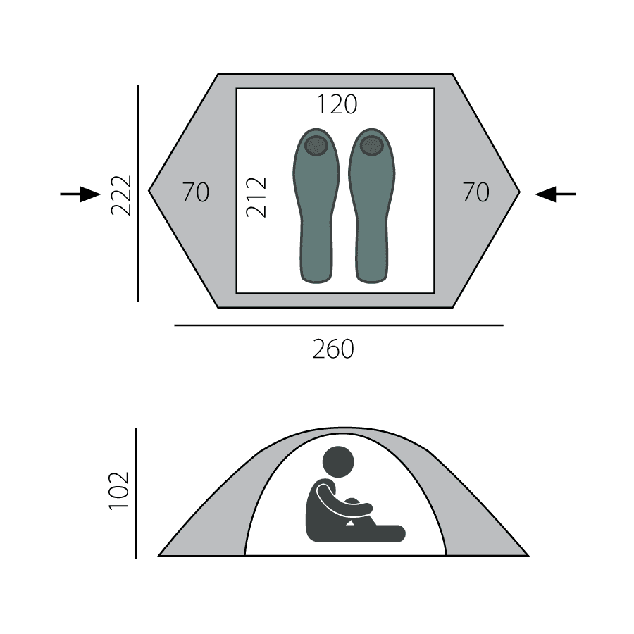картинка Палатка BTrace Spin 2 (Зеленый/желтый)