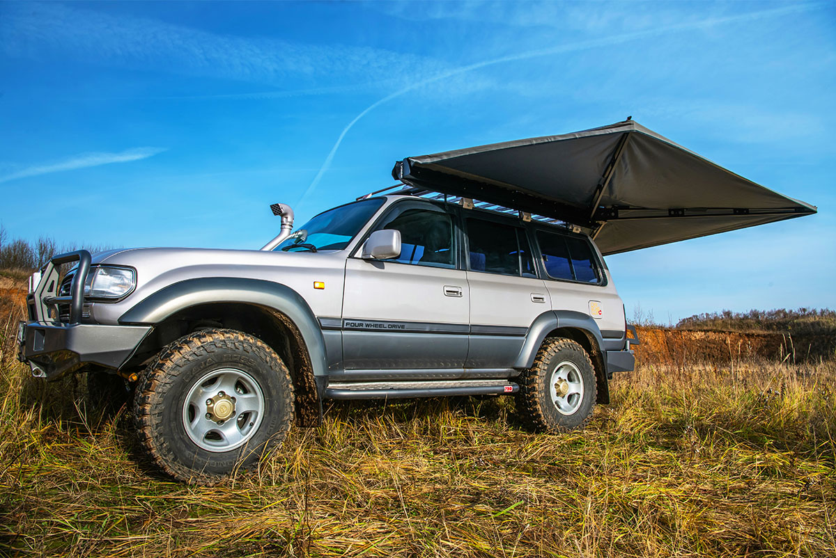 картинка Маркиза автомобильная РИФ веерная, безопорная 2х2,3 м (левая)