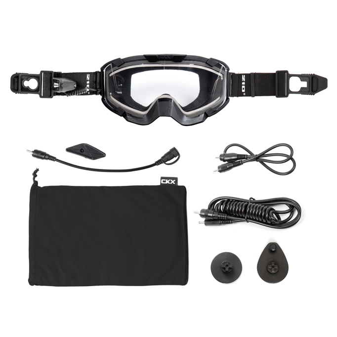 картинка Очки снегоходные CKX 210 TRAIL MATTE BLACK с подогревом
