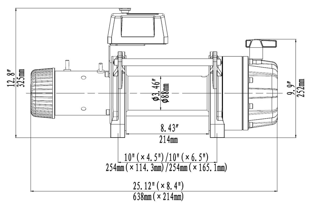 картинка Лебёдка автомобильная электрическая 12V Runva 18000 lbs влагозащищенная, стальной трос