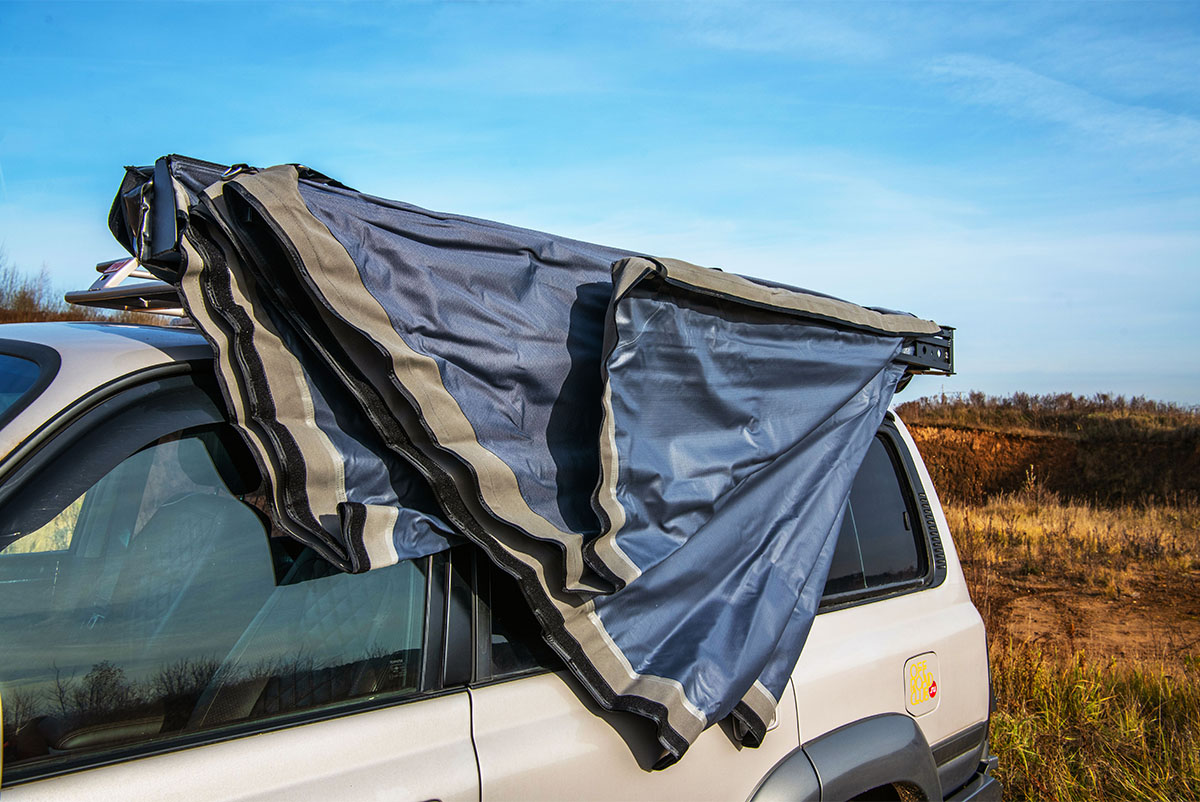 картинка Маркиза автомобильная РИФ веерная, безопорная 2х2,3 м (левая)