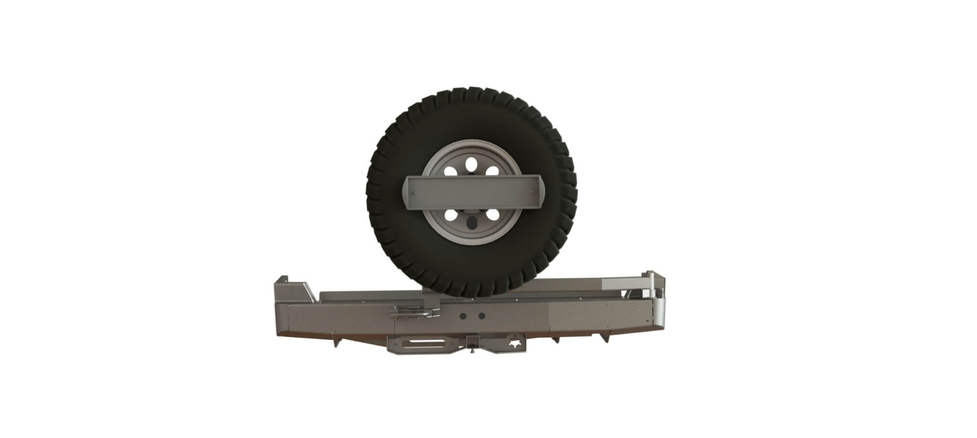 картинка Бампер силовой задний Toyota Land Cruiser 100 квадрат, лебедка, калитка центр