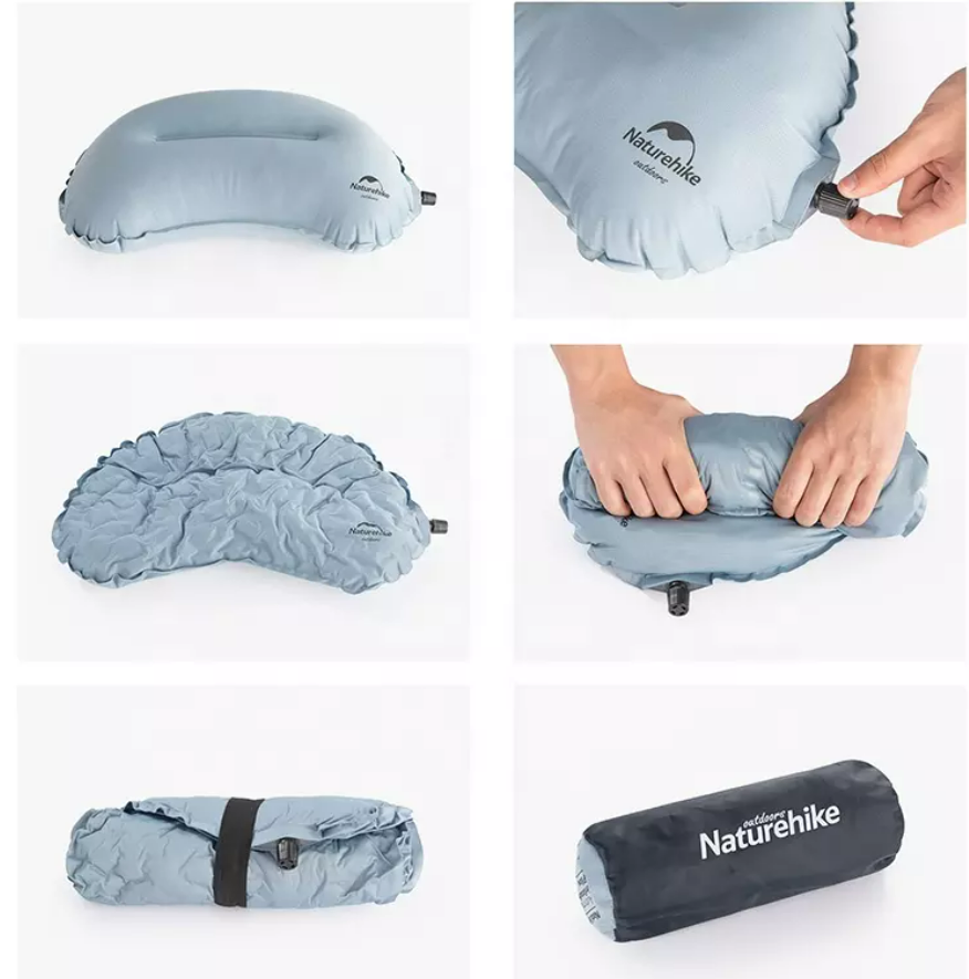 картинка Подушка самонадувающаяся Naturehike 45х30х11 см, (Голубая)