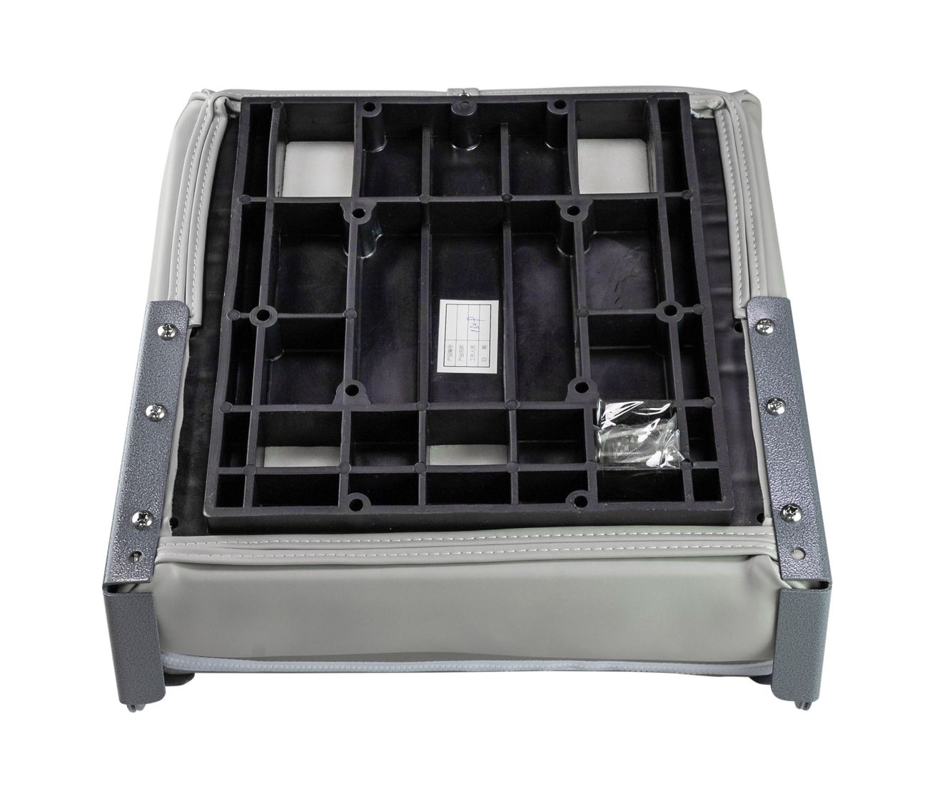 картинка Кресло складное мягкое PREMIUM WAVE, цвет серый/черный