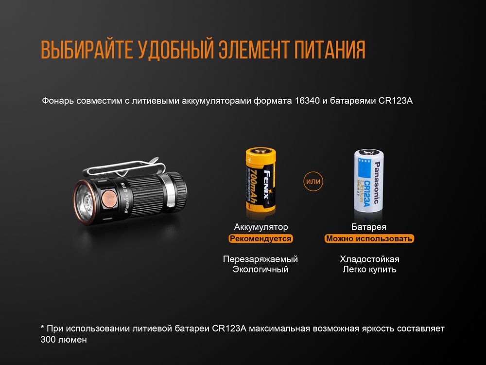 Фонарь Fenix E16 Cree XP-L HI neutral white