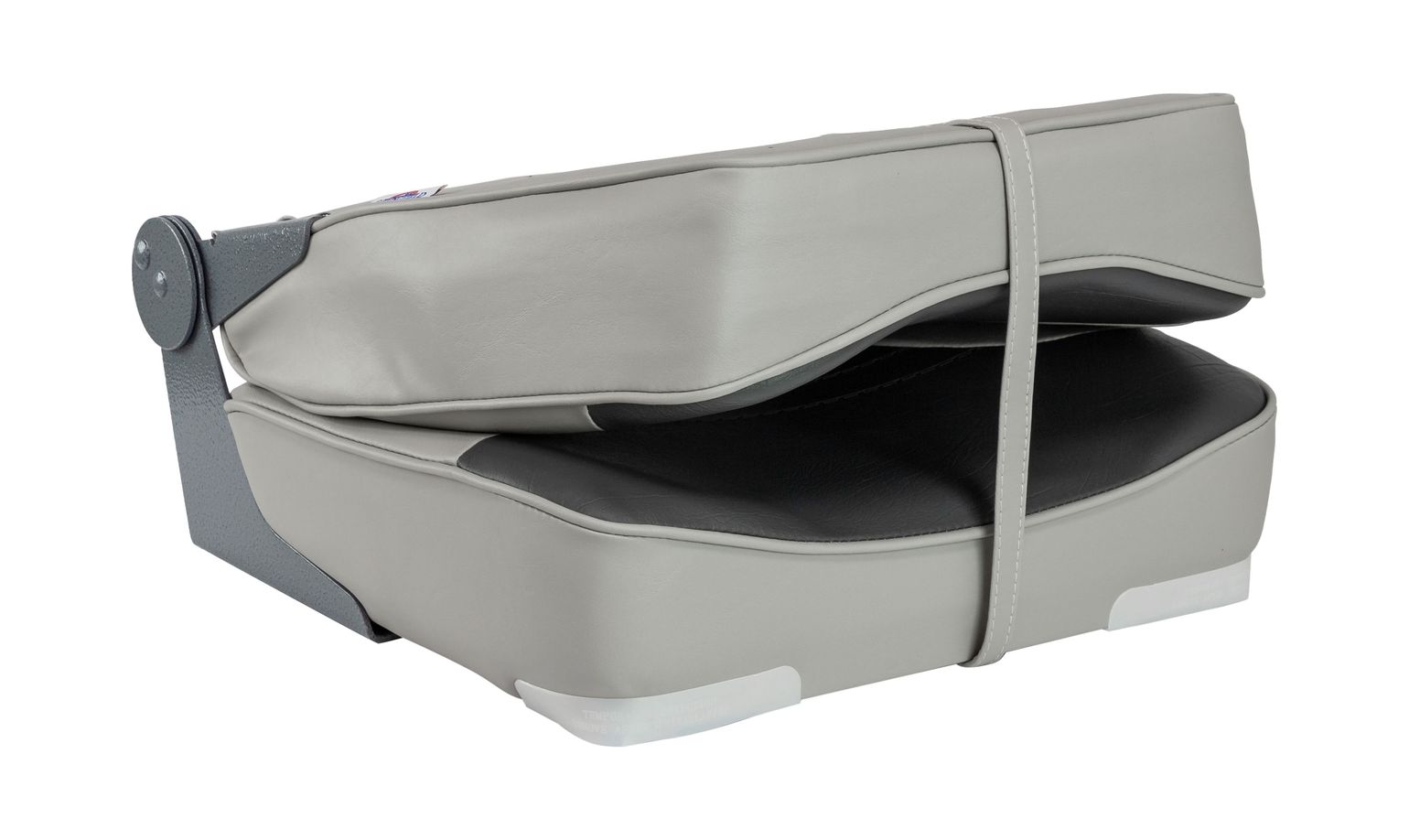 картинка Кресло XXL складное мягкое двухцветное серый/темно-серый