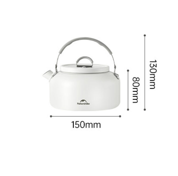 картинка Чайник Naturehike 0,8л., керамическое покрытие, белый