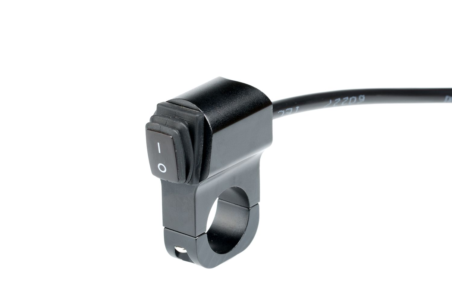 картинка Выключатель влагозащищенный 2218, однокнопочный, цвет корпуса черный, под трубу D22мм