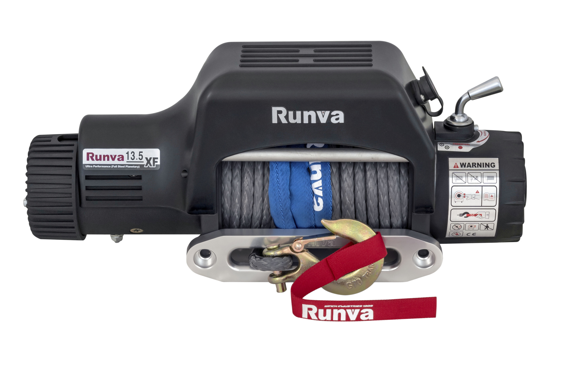 картинка Лебёдка автомобильная электрическая 12V Runva 13500 lbs 6136 кг синтетический трос