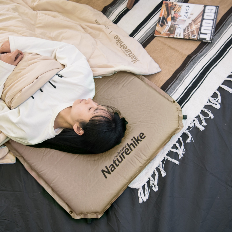 картинка Коврик самонадувной туристический Naturehike D03 Beige, 6927595793206
