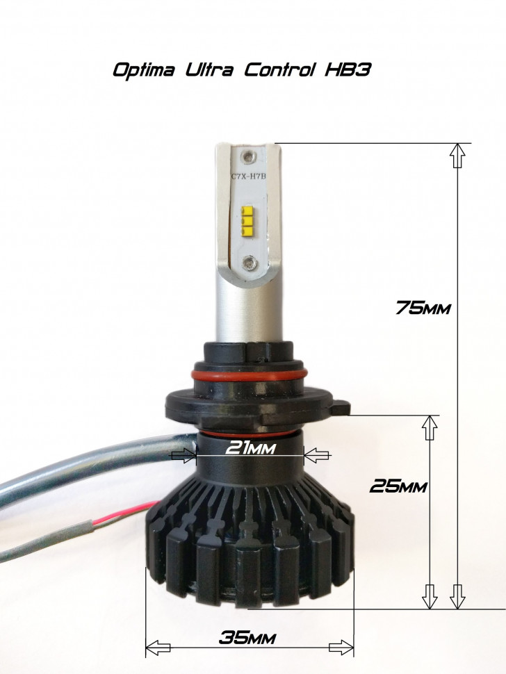 HB3 Optima LED Ultra CONTROL, White, 9-30V, комплект 2 лампы