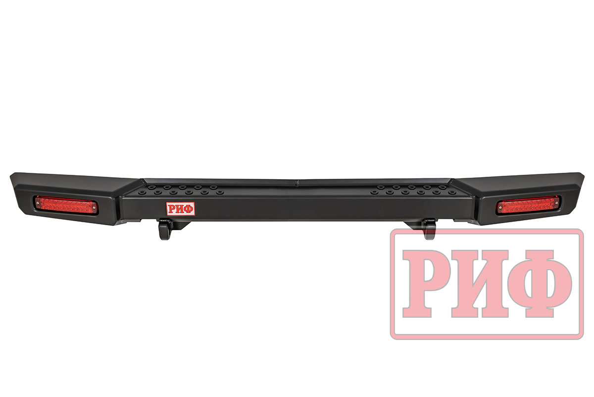 картинка Бампер задний РИФ УАЗ Буханка с фонарями, возможностью установки фаркопа, стандарт