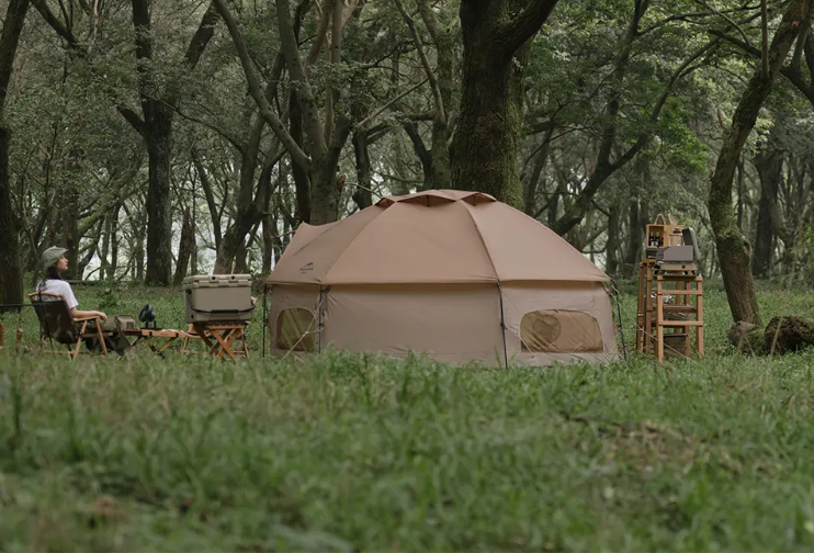 картинка Палатка Naturehike Hexagon шестиугольная 4-местная, алюминиевый каркас, песочный