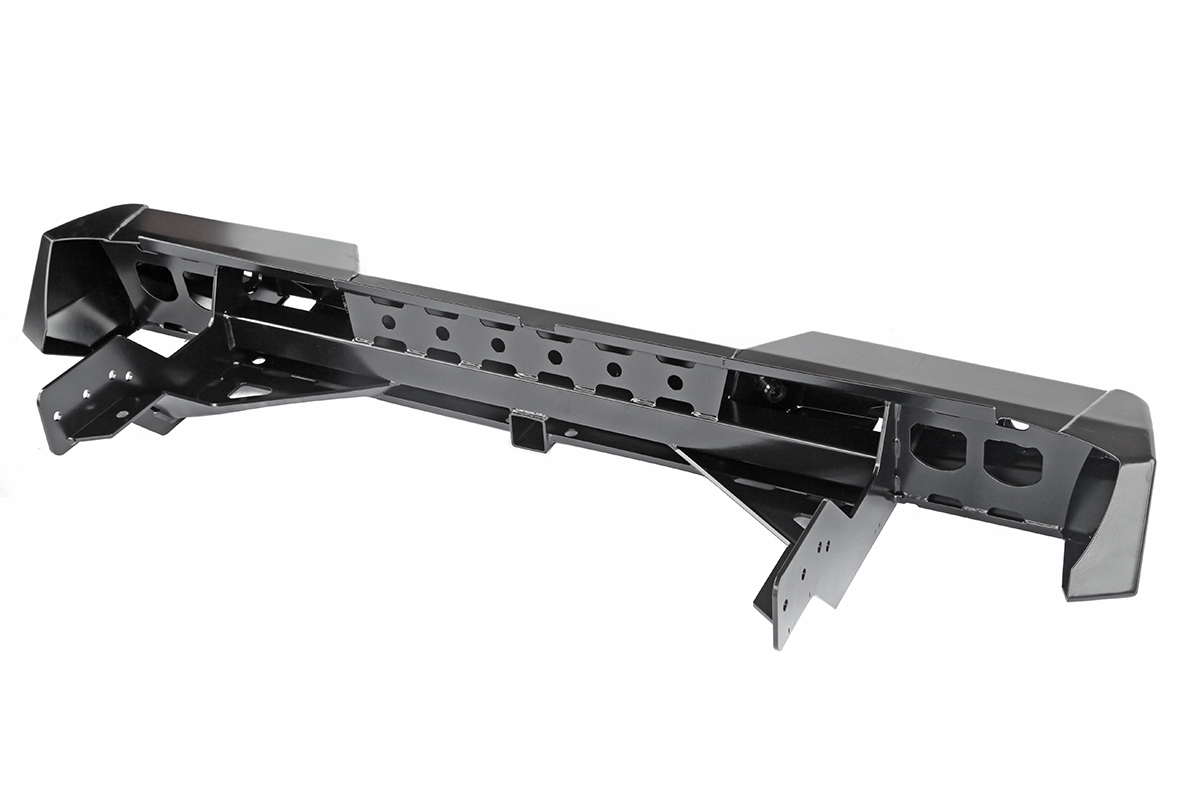 картинка Бампер задний РИФ Mitsubishi L200 2015+ с квадратом под фаркоп и фонарями