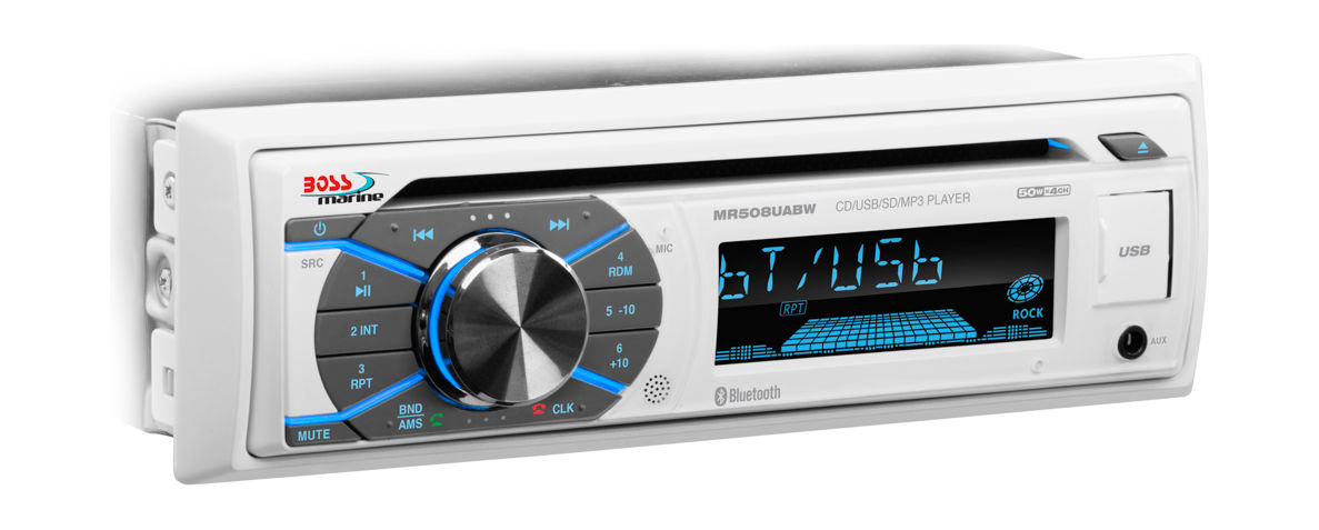 картинка Морская магнитола 1DIN BOSS MR508UABW