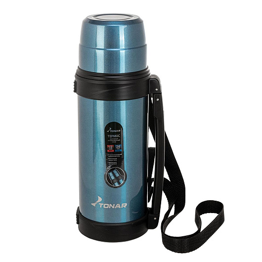 картинка Термос ТОНАР 1200 мл (ручка), синий