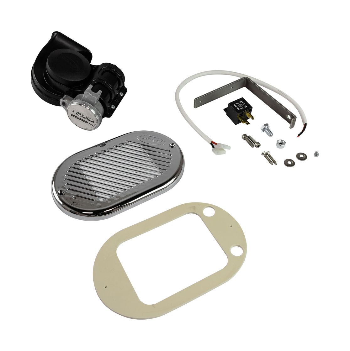 картинка Сигнал звуковой электропневматический Marco Hurricane HR1/C, 12 В, хромированный