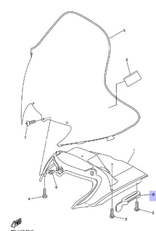 картинка Крепление стекла 6 шт. для снегоходов