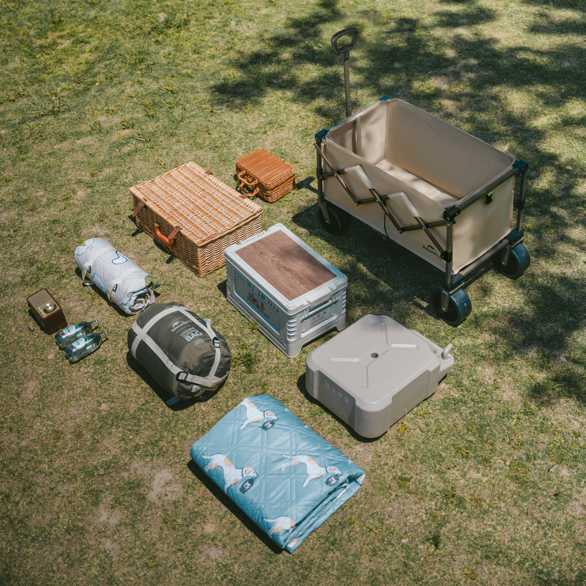 картинка Тележка туристическая Naturehike Light 88х46х93 см, 100 л, коричневая