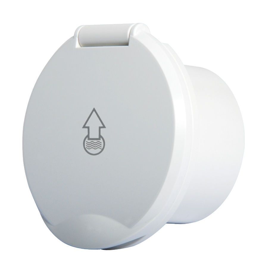 картинка Короб с быстроразъемным штуцером, круглый, белый