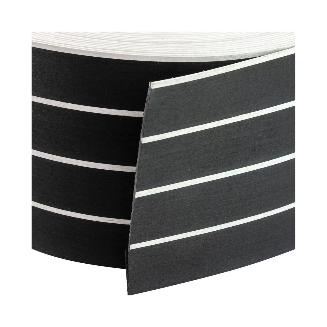 картинка Покрытие палубное 200ммx5мм, черный, белая полоса, Marine Rocket