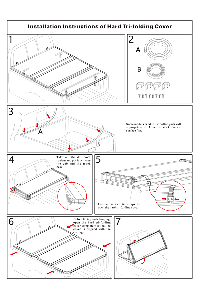 картинка Крышка кузова JAC T8, трёхсекционная, алюминиевая, черная