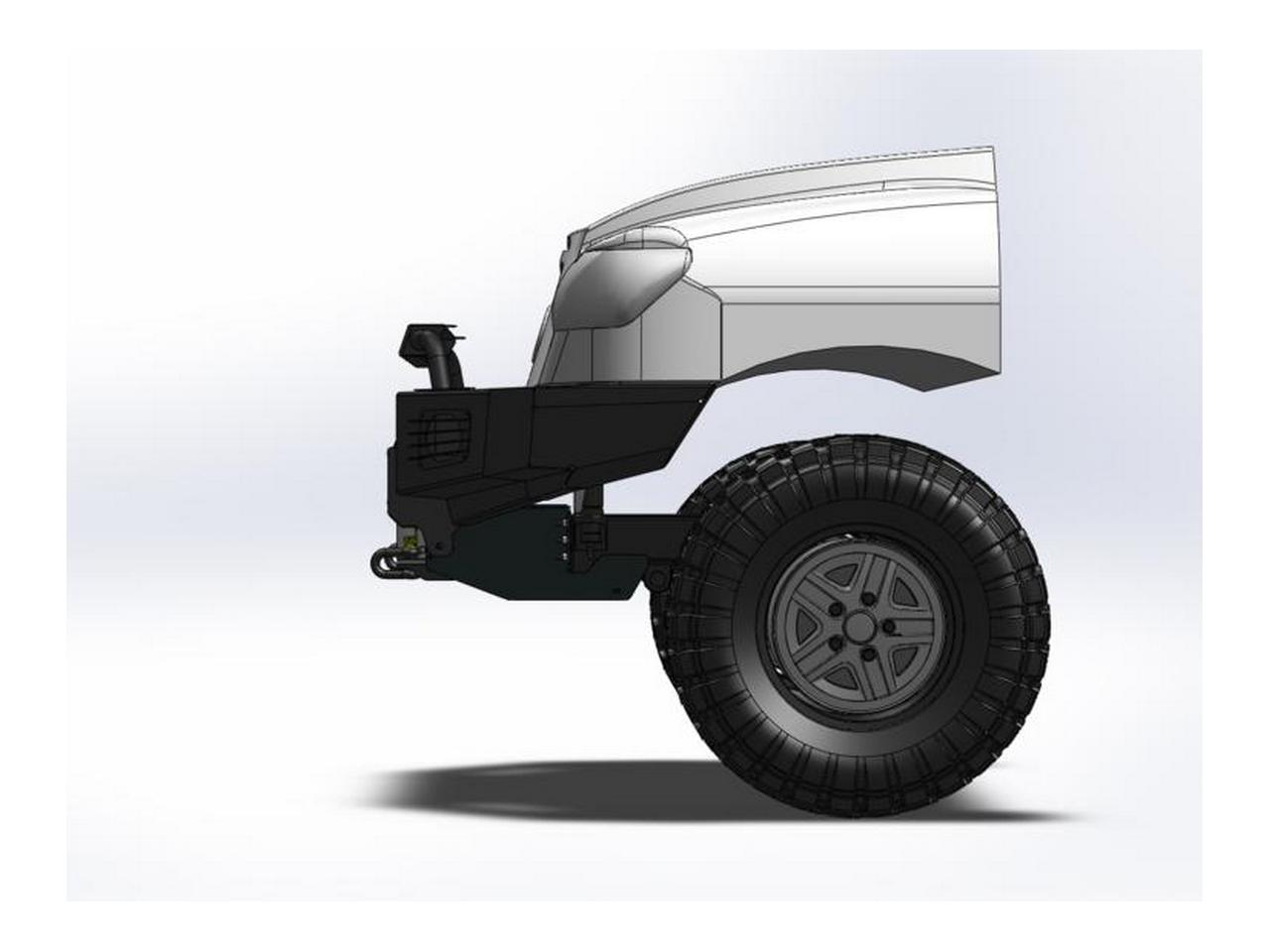 картинка Бампер передний KDT с местами под штатные ПТФ III поколения Tundra