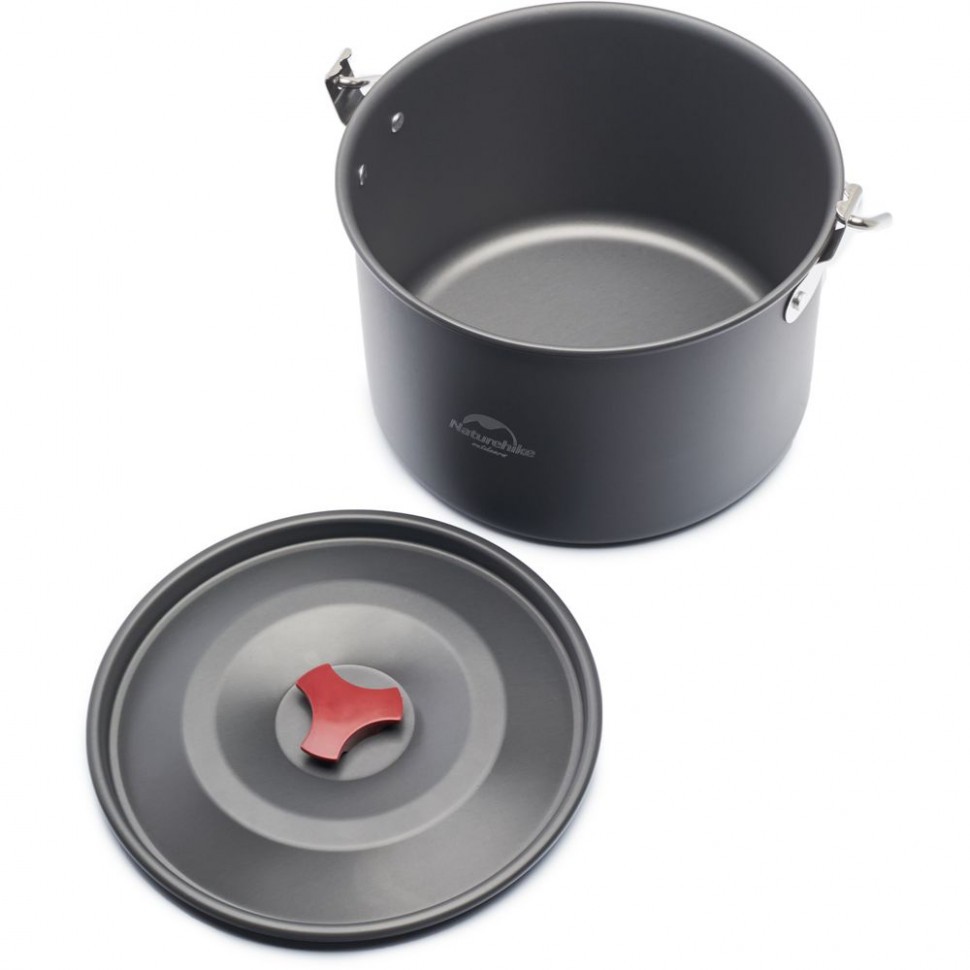 картинка Котелок Naturehike NH17D021-G турестический  подвесной  4-6 персон серый, 6927595723173