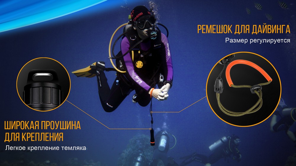 картинка Фонарь Fenix SD11 дайвинговый