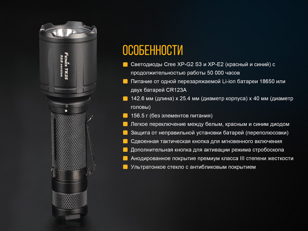 Фонарь Fenix TK25RB